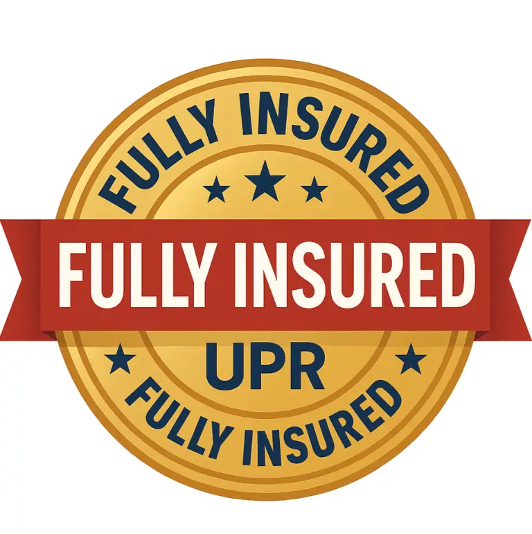 UPR fully insured badge with stars