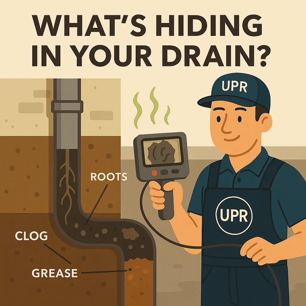 Detecting drainage clogs: roots, grease, and blockages.