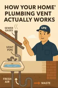 Diagram explaining home plumbing vent system
