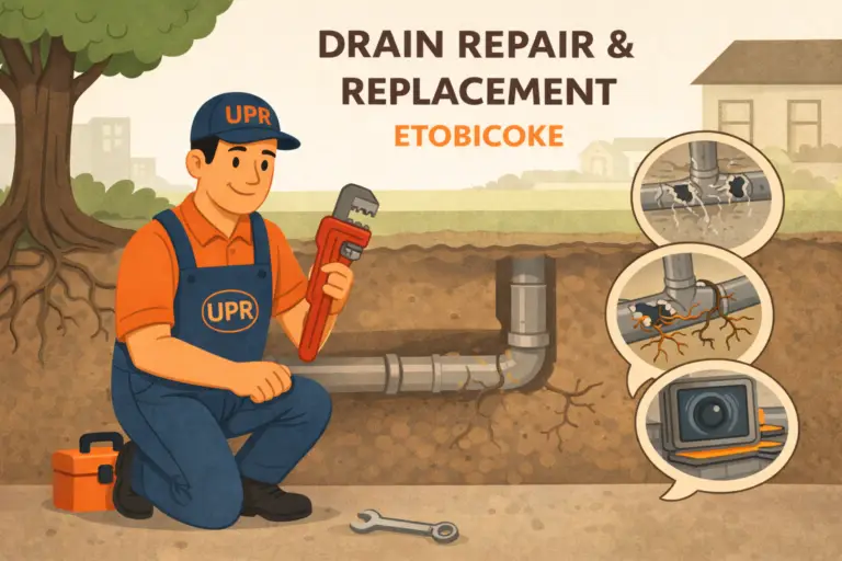 UPR plumber in Etobicoke repairs underground pipes.