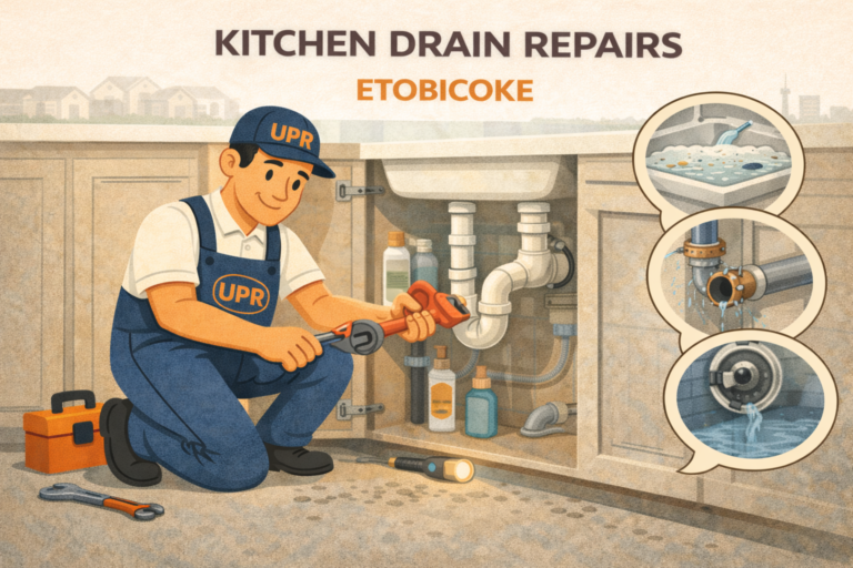 Etobicoke kitchen drain repair services illustration