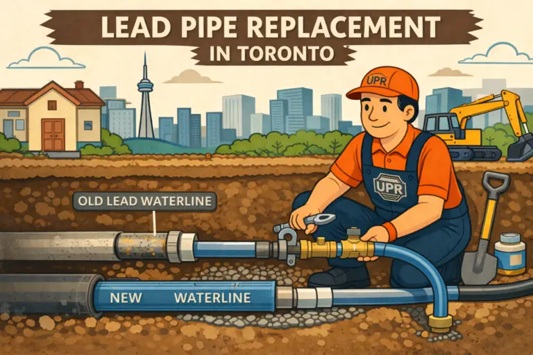Lead pipe replacement in Toronto illustration