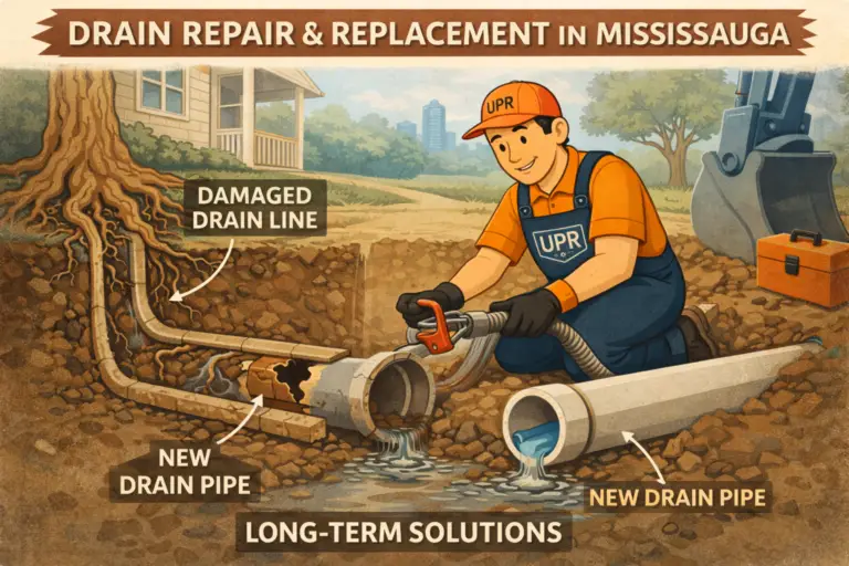 Drain repair in Mississauga illustration